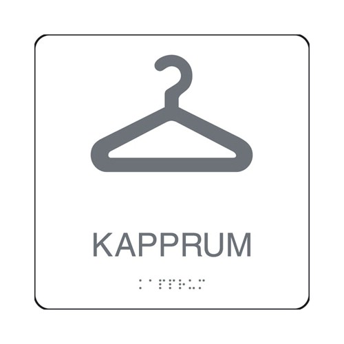 Skylt taktil kapprum
