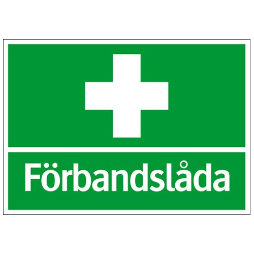 Skylt förbandslåda