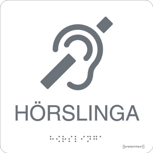 Skylt taktil hörslinga