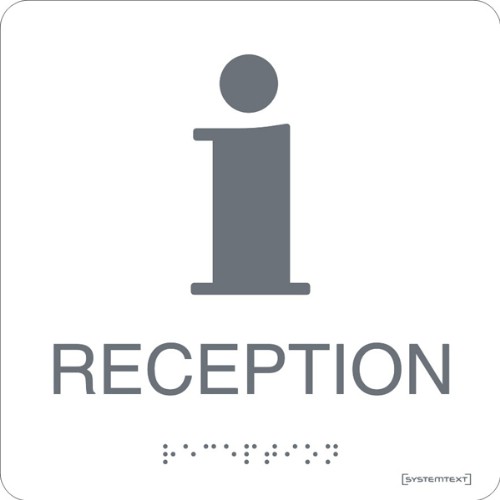 Skylt taktil reception