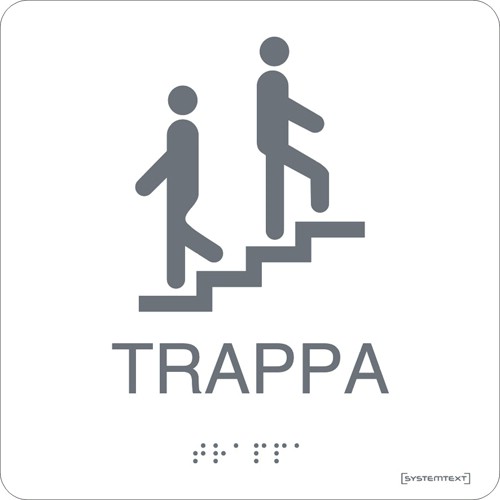 Skylt taktil trappa