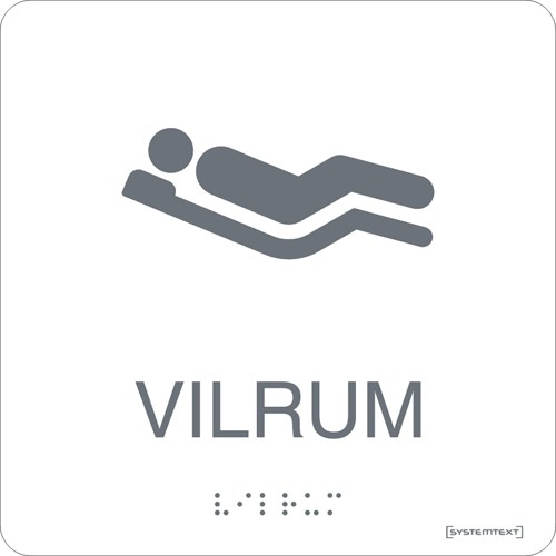 Skylt taktil vilrum