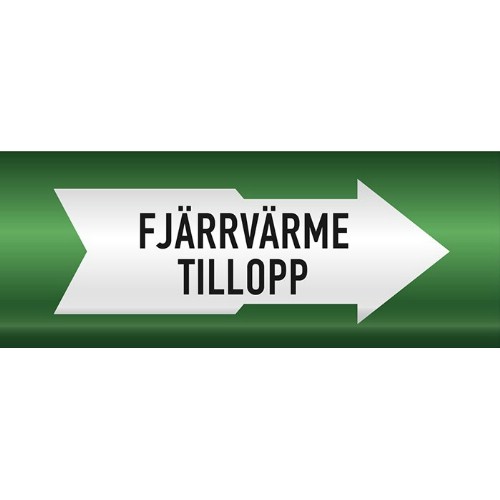 Rörmärkning VVS Fjärrvärme tillopp