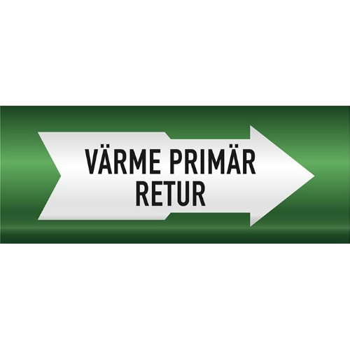 Rörmärkning VVS Värme primär retur