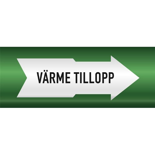 Rörmärkning VVS Värme tillopp