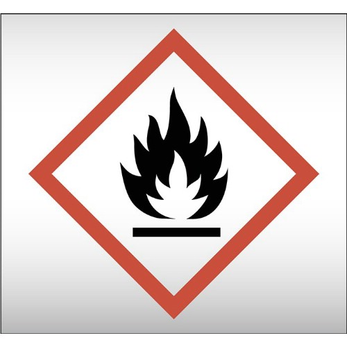 Rörmärkning GHS02-piktogram CLP Brandfarligt