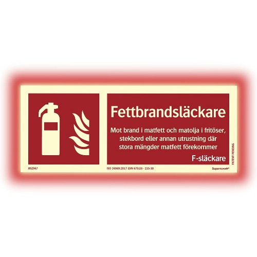Skylt fettsläckare Supernova+ färgefterlysande