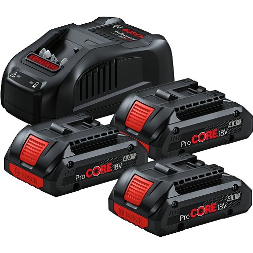 Laddare- och batteripaket BOSCH ProCore 3x18 V 4,0 Ah Li-Ion