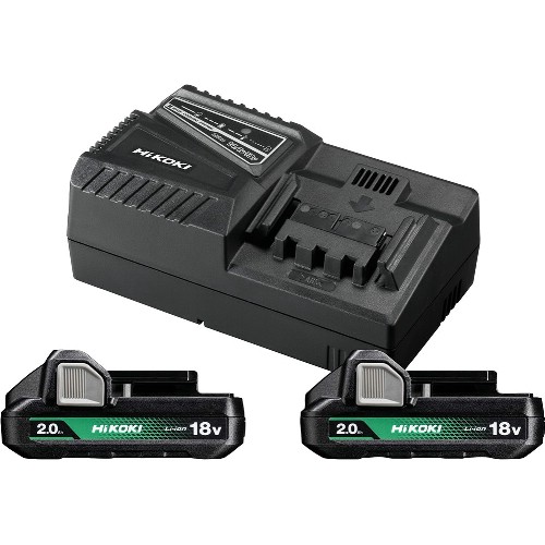 Laddare- och batteripaket HIKOKI 2x18 V 2,0 Ah Li-Ion
